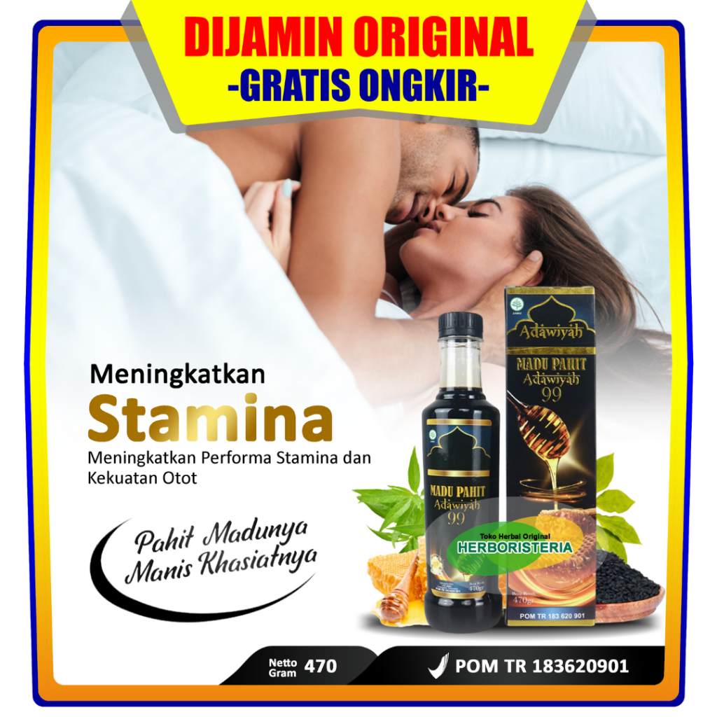 Madu Hitam Pahit Adawiyah 99 - Madu Plus Propolis - Meningkatkan Stamina Pria dan Daya Tahan Tubuh