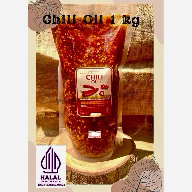 

HALAL MUI MINYAK CABAI 1 KG BERAT ASLI CHILI OIL EKONOMIS jumbo utk dimsum ramen lamien mie bakso baso aci nasgor nasi dll