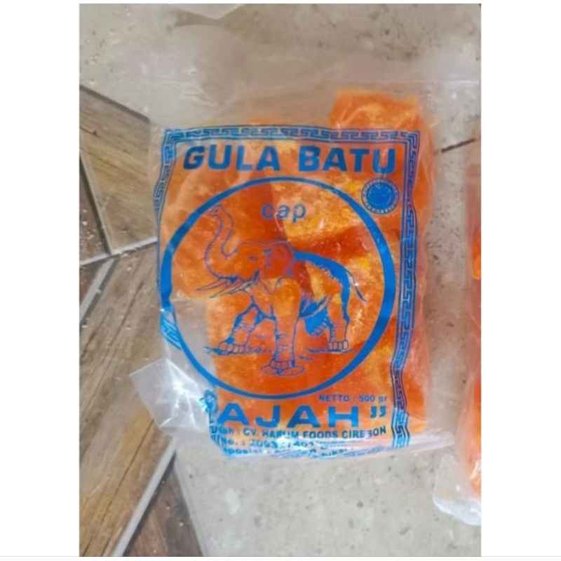 

Gula Batu Madu Cap Gajah Asli Khas Kota Cirebon Kemasan 500 Gram