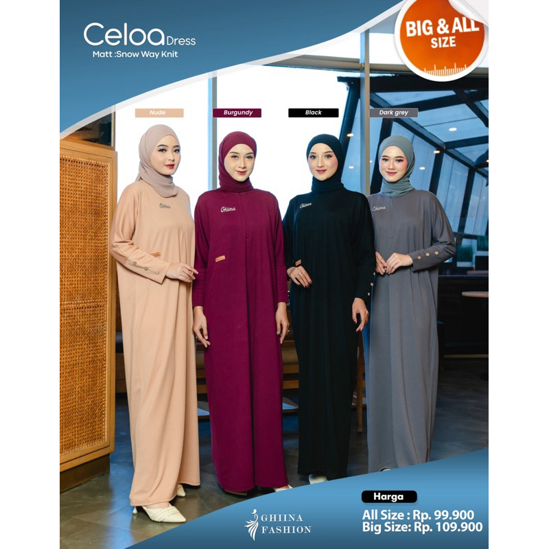 CELOA DRESS, gamia ghiina, ghiina Fashion, ghiina, gamis knit