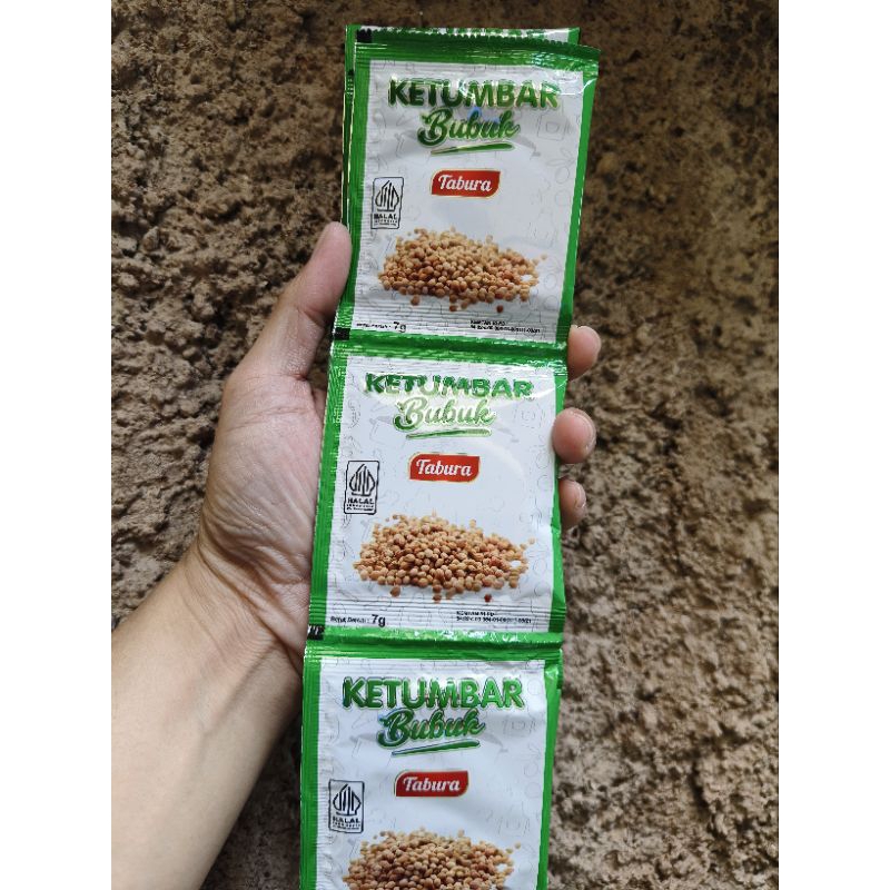 

Ketumbar Bubuk Tabura Kemasan 1 Renceng isi 12 Sachet