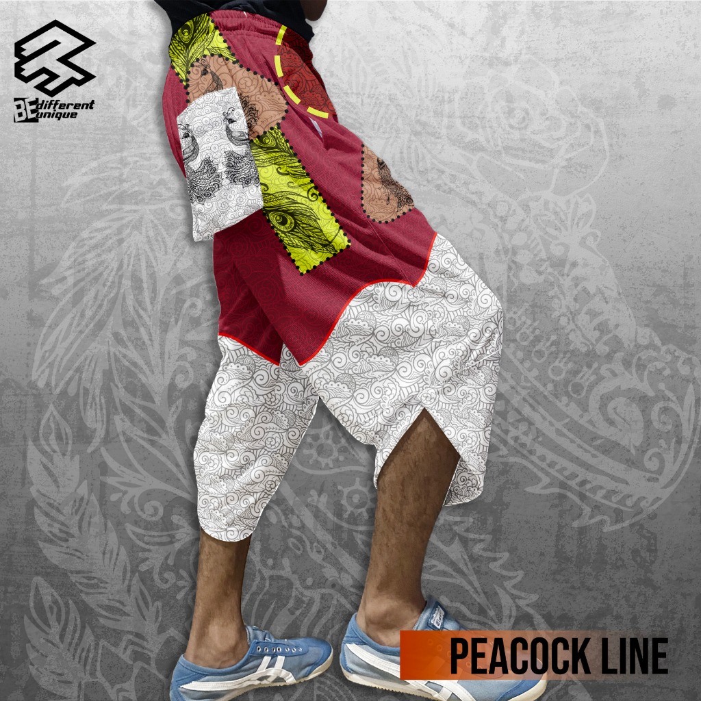 Harem Pants / Celana Harem Casual Pria Wanita Motif Fullprint Peacock Line