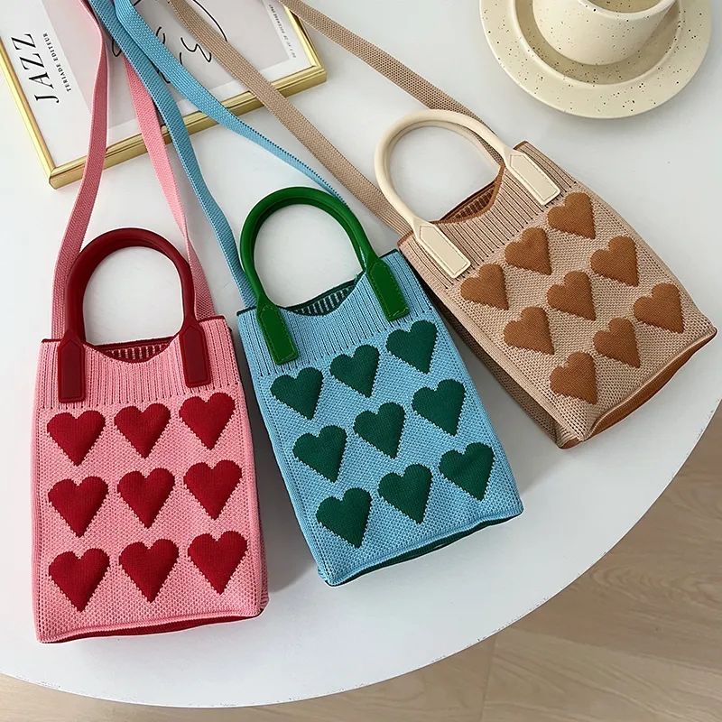 Tas Rajut Knitted Mini Bag Korea / Tas Rajut Selempang Mini/ Tas Fashion Korea Wanita Kekinian