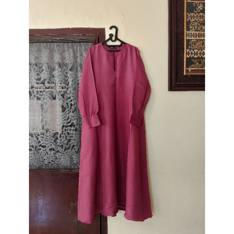 PRELOVED BASIC GAMIS ALHAURAA - gamis big size second orginal syari muslimah