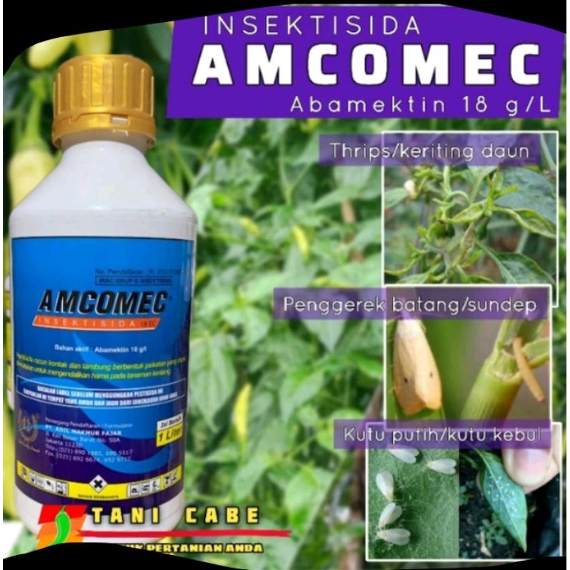 Insektisida Amcomec 100 ml, pembasmi trip, kutu2an, ulat, lalat buah