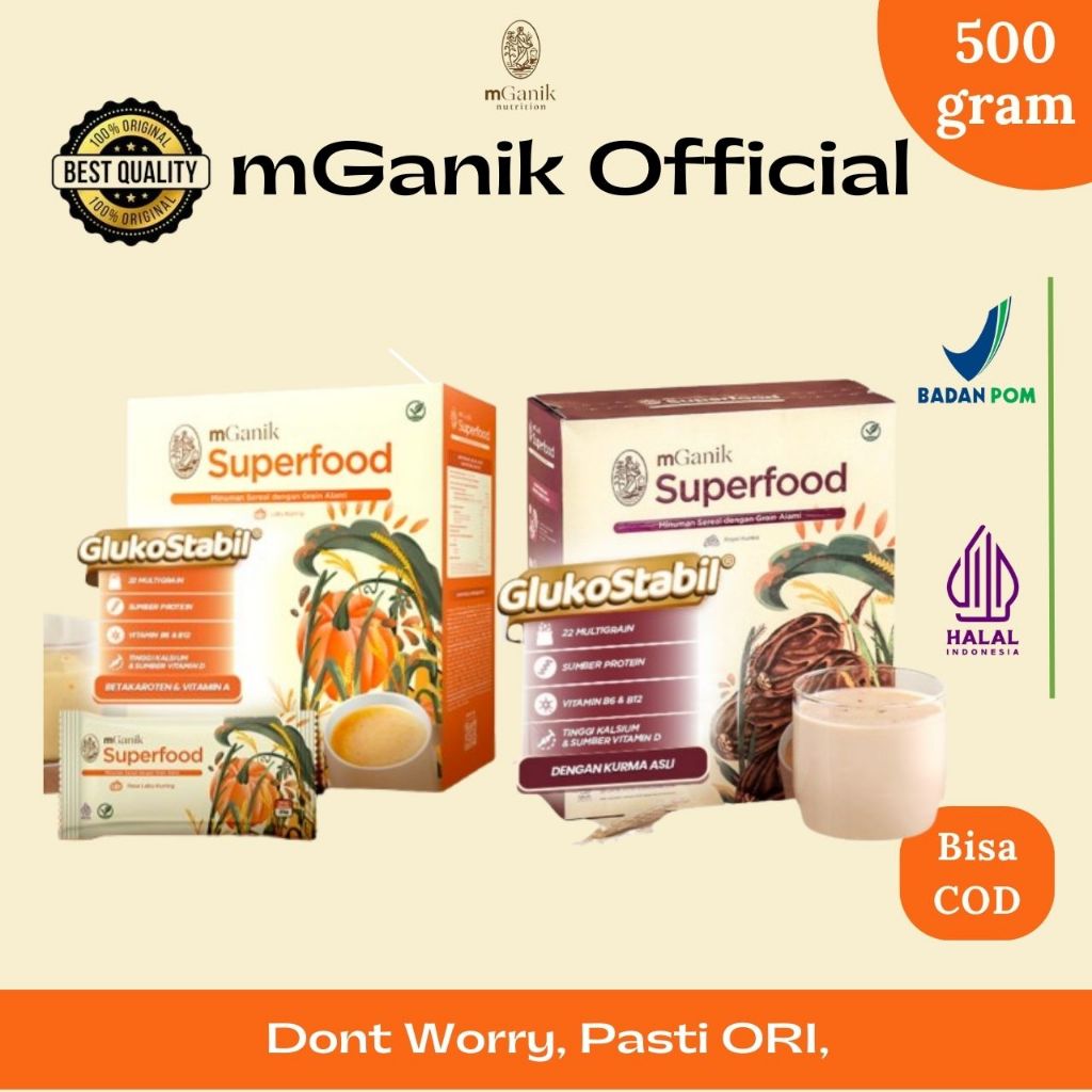 

MGANIK Multigrain Superfood ORIGINAL 1 BOX ISI 20 SACHET - AMAN BPOM