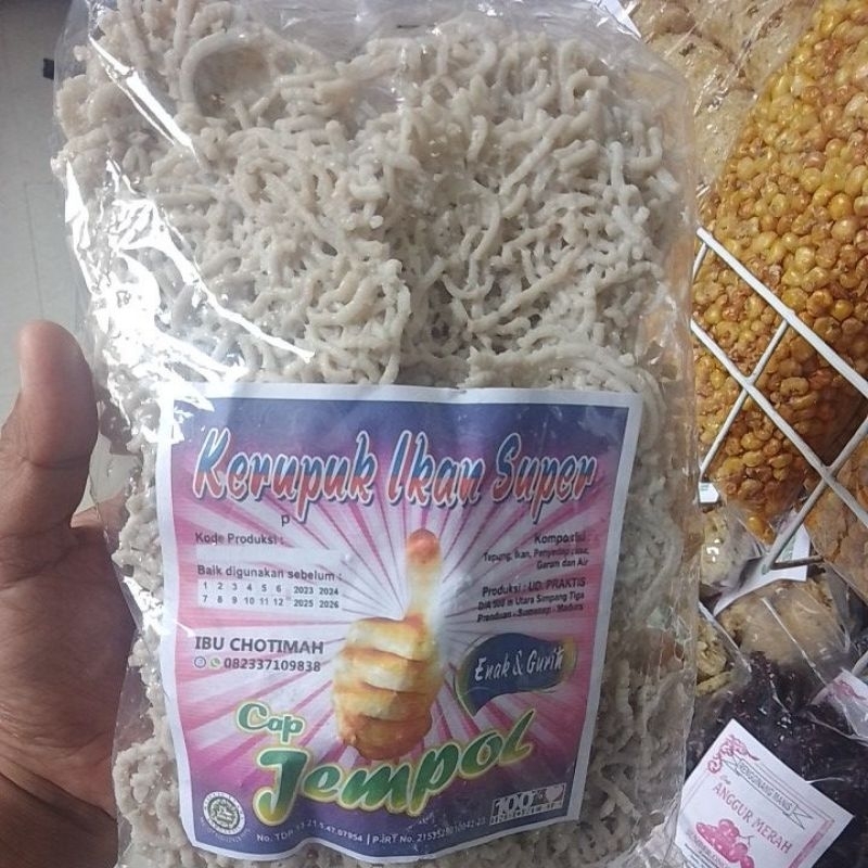 

Kerupuk/Krupuk Ikan Super Bentok Patollah Cap Jempol