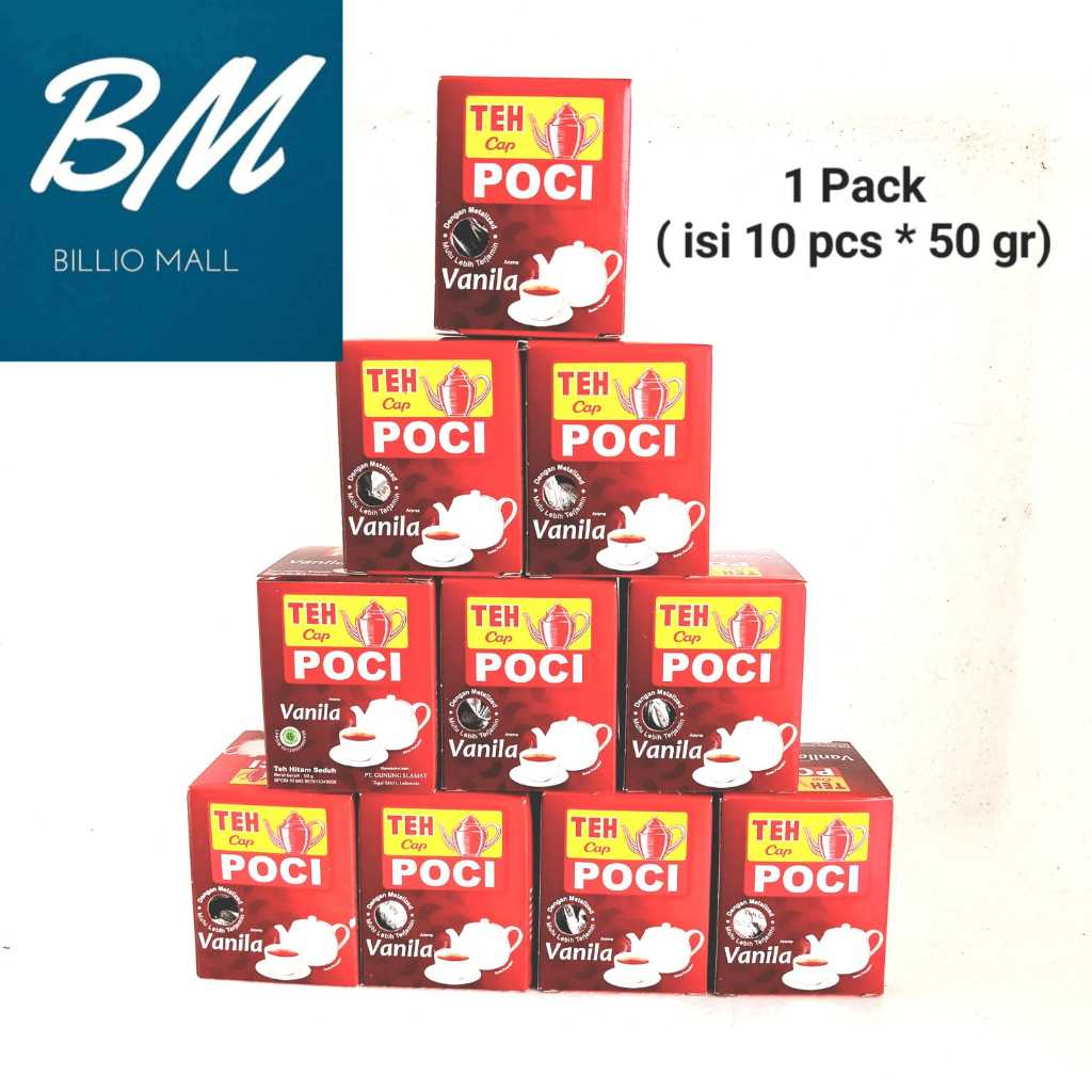

Teh Cap Poci Vanilla Bubuk 1 Pack ( isi 10 Pcs 50 gr )