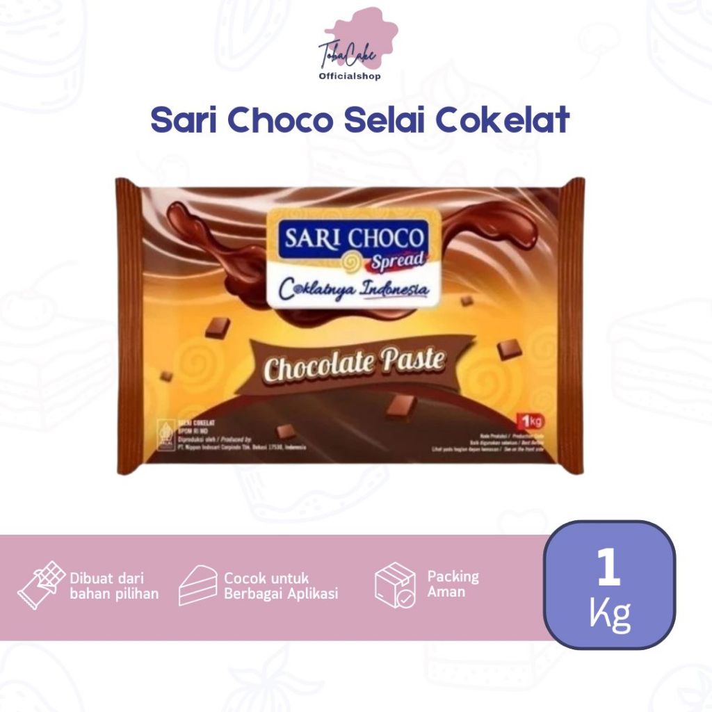 

Sari Choco Spread Chocolate Paste 1 Kg Pasta Cokelat Filling Premium Baking Topping