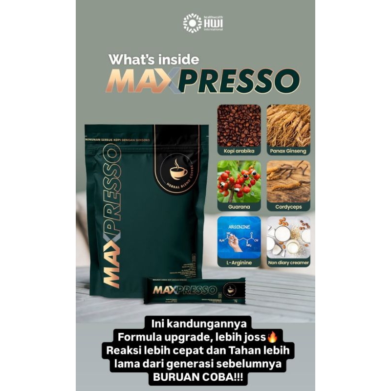 

Maxpresso kopi stamina