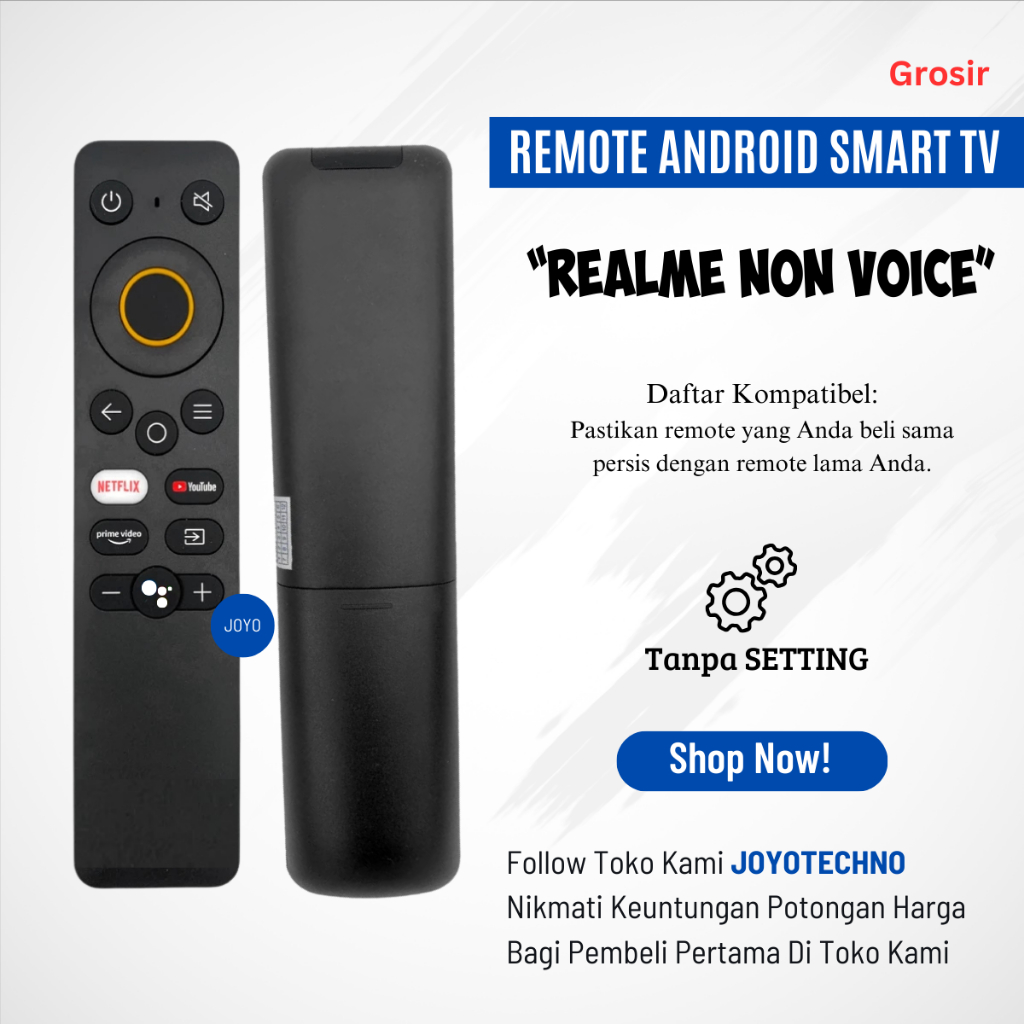 Remote Realme Smart TV - Kompatible Semua Jenis TV Realme Smart Android TV LCD LED 32 inch - 50 inch