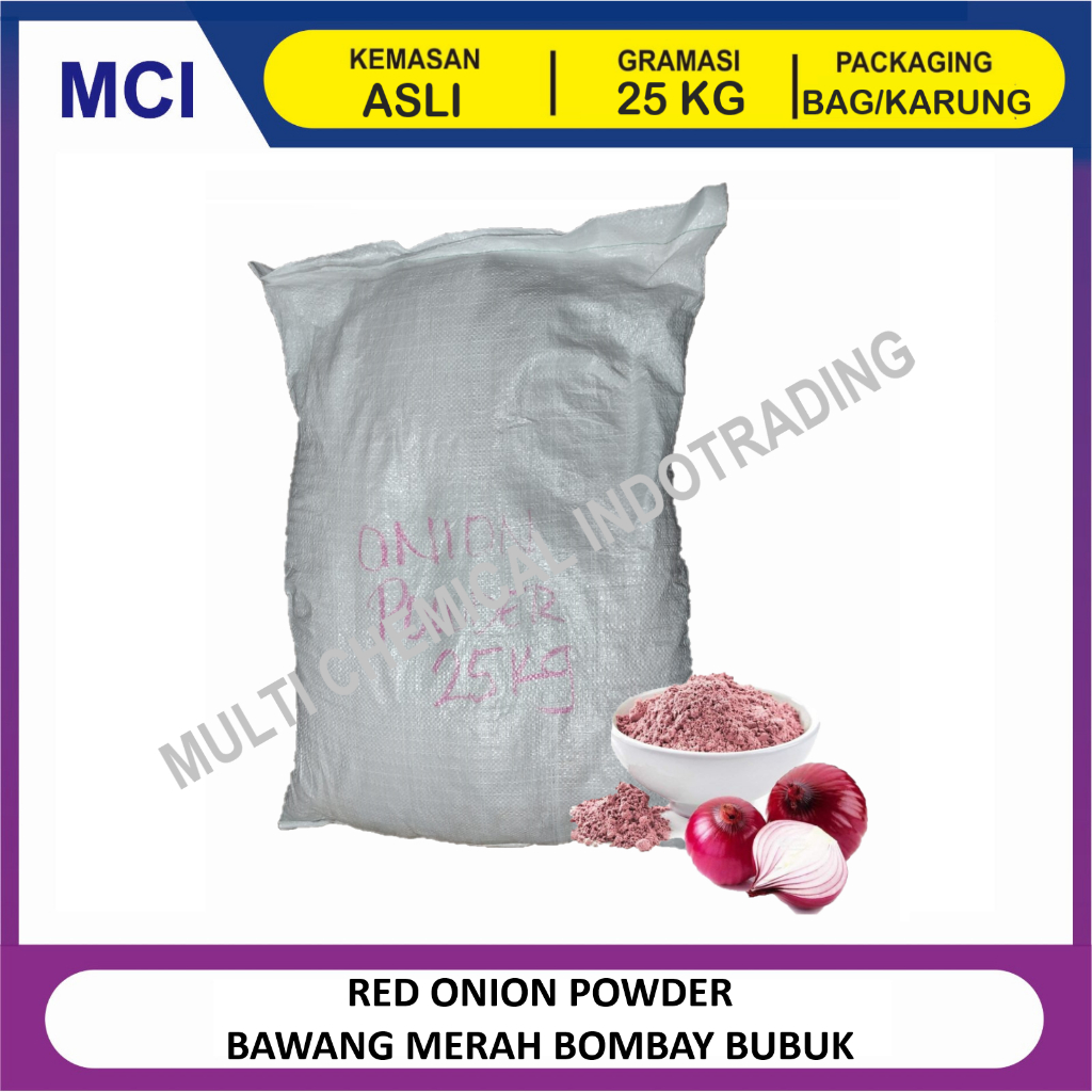 

BAWANG BOMBAY MERAH BUBUK / RED ONION POWDER / BAWANG BOMBAI BUBUK - 1 BAG 25 KG