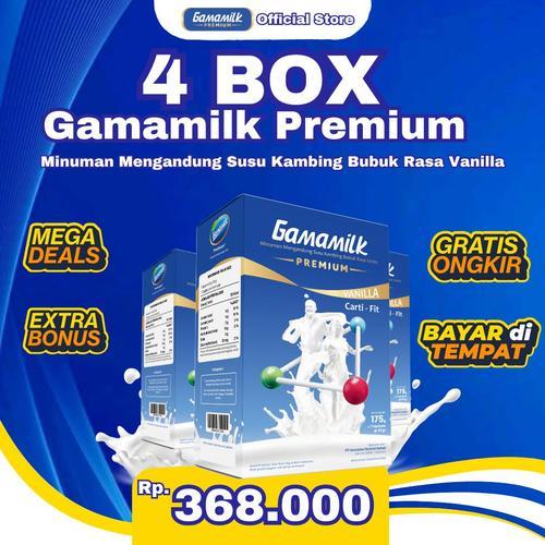 

GAMAMILK PREMIUM - (4 BOX) Minuman Mengandung Susu Bubuk Rasa Vanilla