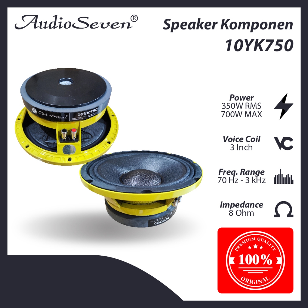 Speaker Komponen Audio Seven 10 YK 750 10 inch Original High Quality