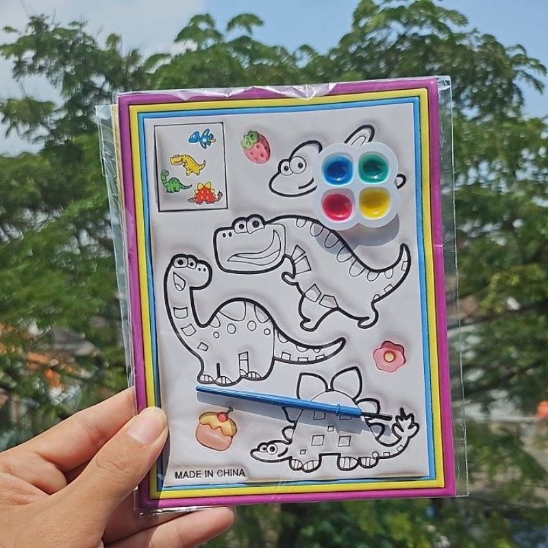 melukis mewarnai cat air medium / mewarnai edukasi anak / mainan edukasi / mewarnai cat air / mainan