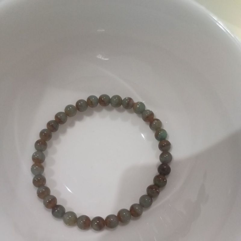 Gelang jade giok brown natural
