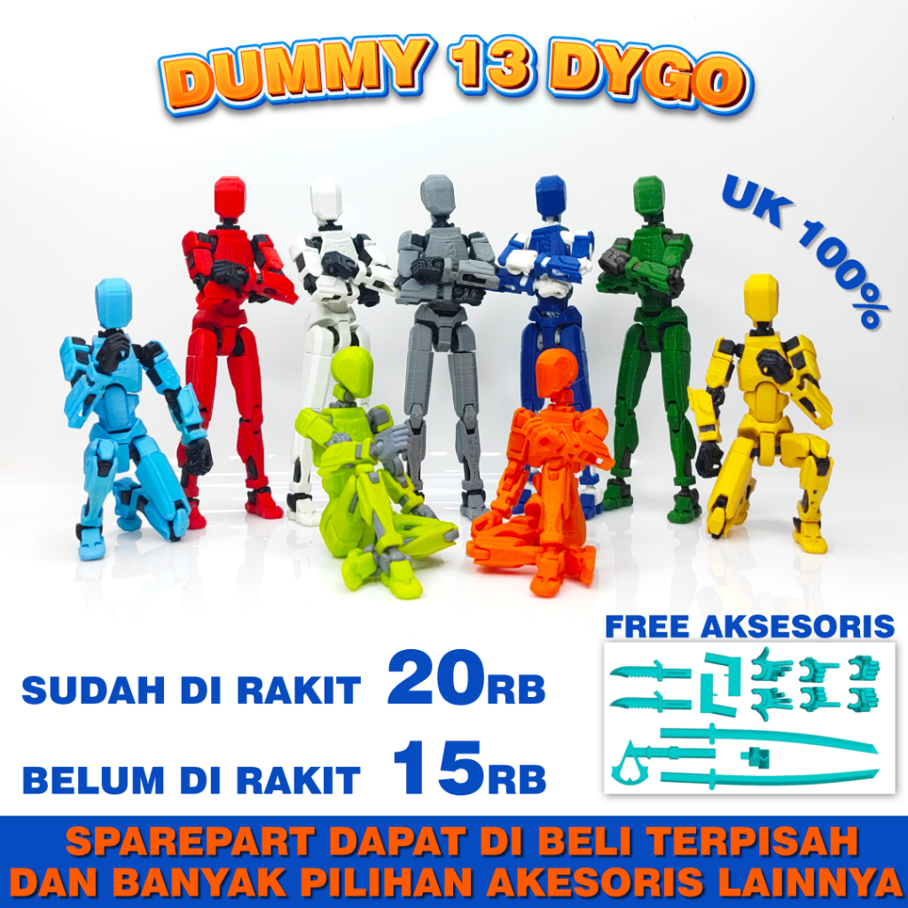 Titan Dummy 13 Articulated action figure, dygo filament, uk Basic 100%