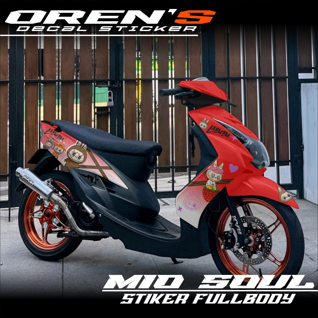 (COD) Decal Stiker Fullbody Mio Soul Karbu/Lama - Stiker Full Body Motor Mio Soul Motif Kuromi Lucu