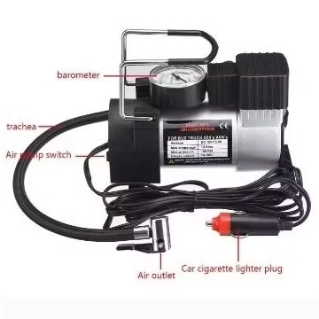 KOMPRESOR POMPA ANGIN SEPEDA MOTOR DAN MOBIL 12V BERKUALITAS