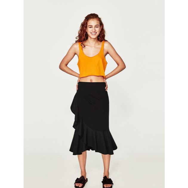 ZARA ORANGE CROP TANK TOP