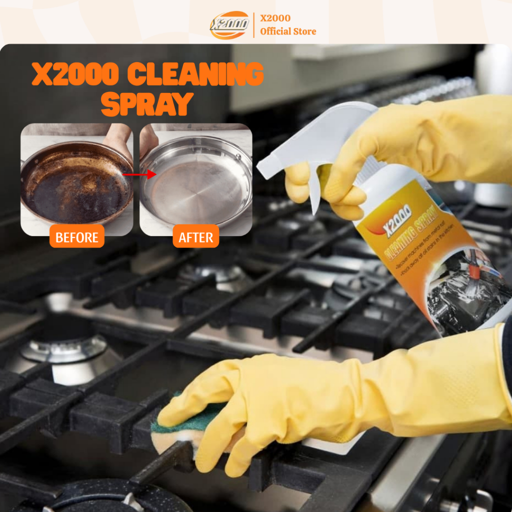 Super Cleaning spray X2000 Menghilangkan karat, minyak, kotoran, noda jamur,wax mobil,spray pembersi