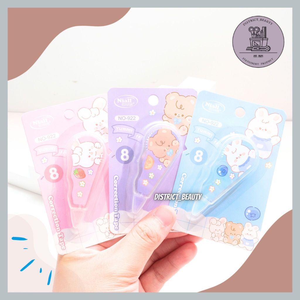 

CORRECTION TAPE BERUANG KELINCI GOOD DAY TIP EX ROLL TAPE PENGHAPUS PULPEN TIP X MOTIF KARAKTER LUCU TERMURAH