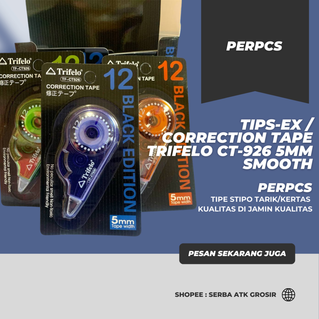 

TIP EX / CORRECTION TAPE TRIFELO CT926 5MM - PERPCS