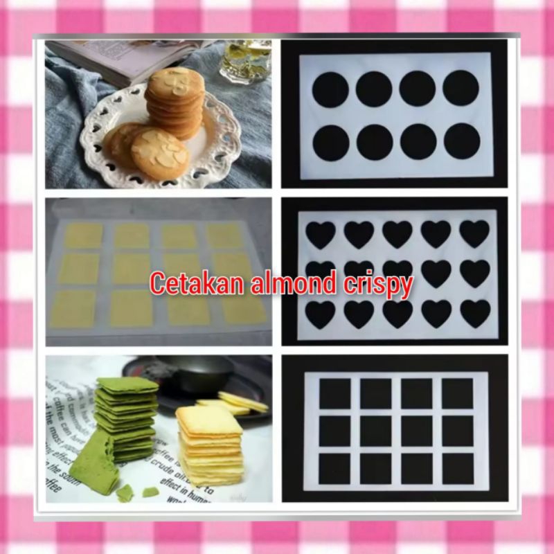 Cetakan cookies almond crispy kue almond
