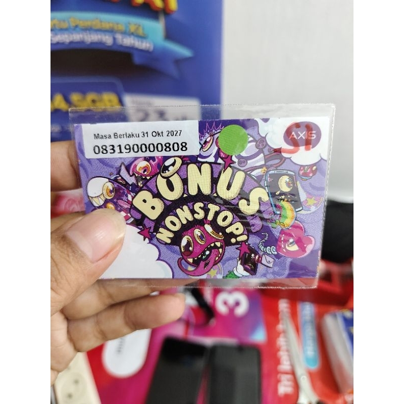 Kartu Perdana Cantik Xl-Axis 4G/LTE/5G Axis Seri 1000/9000/ Nomor Nasional New