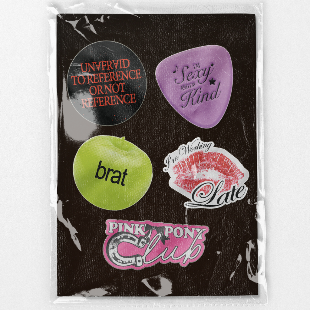 

STICKER Charli xcx / Chappell Roan / Sabrina Carpenter / Lady Gaga / Olivia Rodrigo VINYL GLITTER