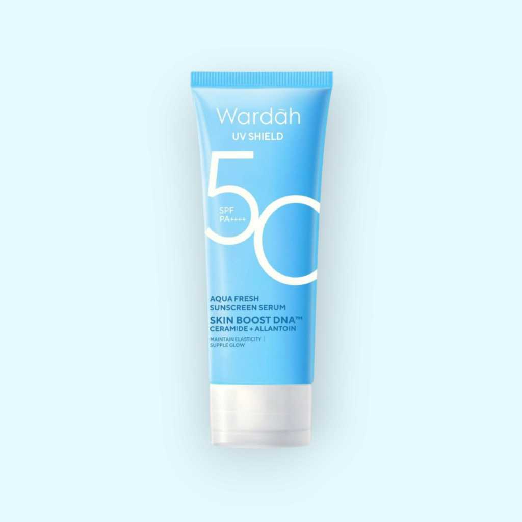 Wardah UV Shield Aqua Fresh Sunscreen Serum SPF 50 PA++++ 30ml (Tube BIRU) | Sunscreen Wajah