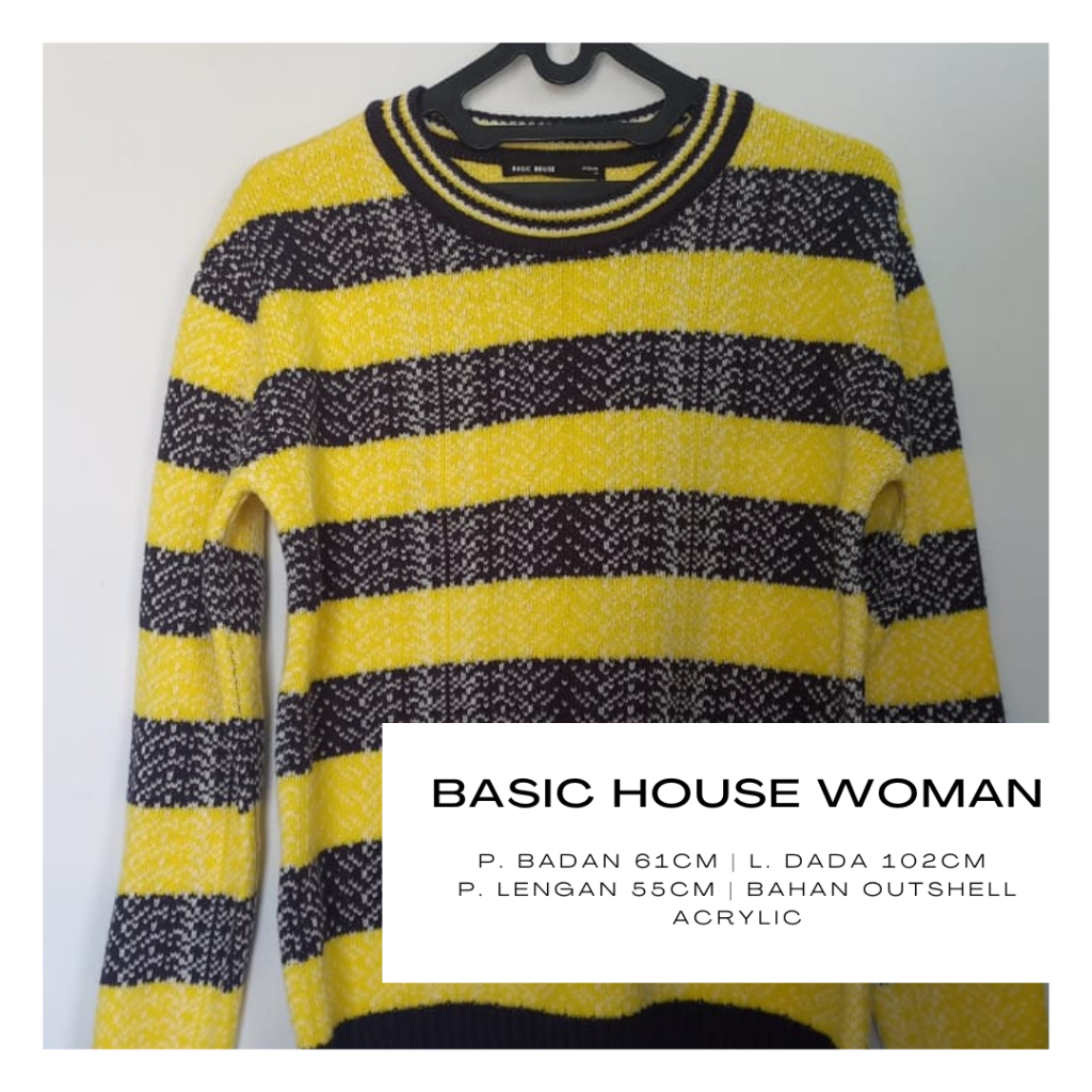Basic House Woman 85 - preloved sweater cardigan rajut premium | atasan wanita knitwear