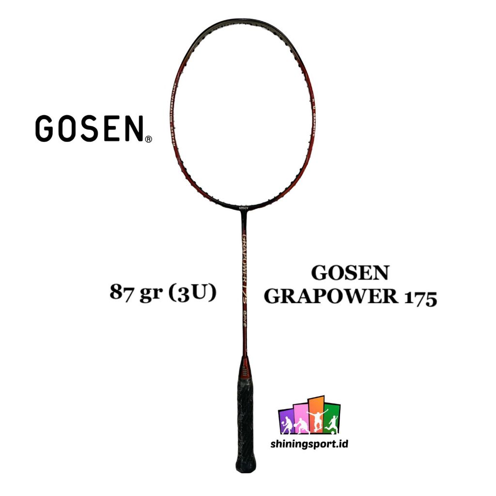 Raket Badminton Gosen Grapower 175 (+ Free Kaos & Towel Grip 2 pcs)