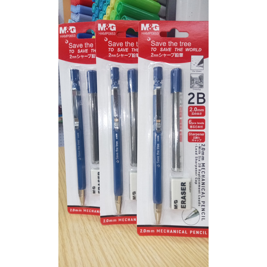 

Mechanical Pencil M&G Set Pensil Mekanik 2.0mm + Refil Pensil 2 Warna #HAMP0653- SHSNP M&G