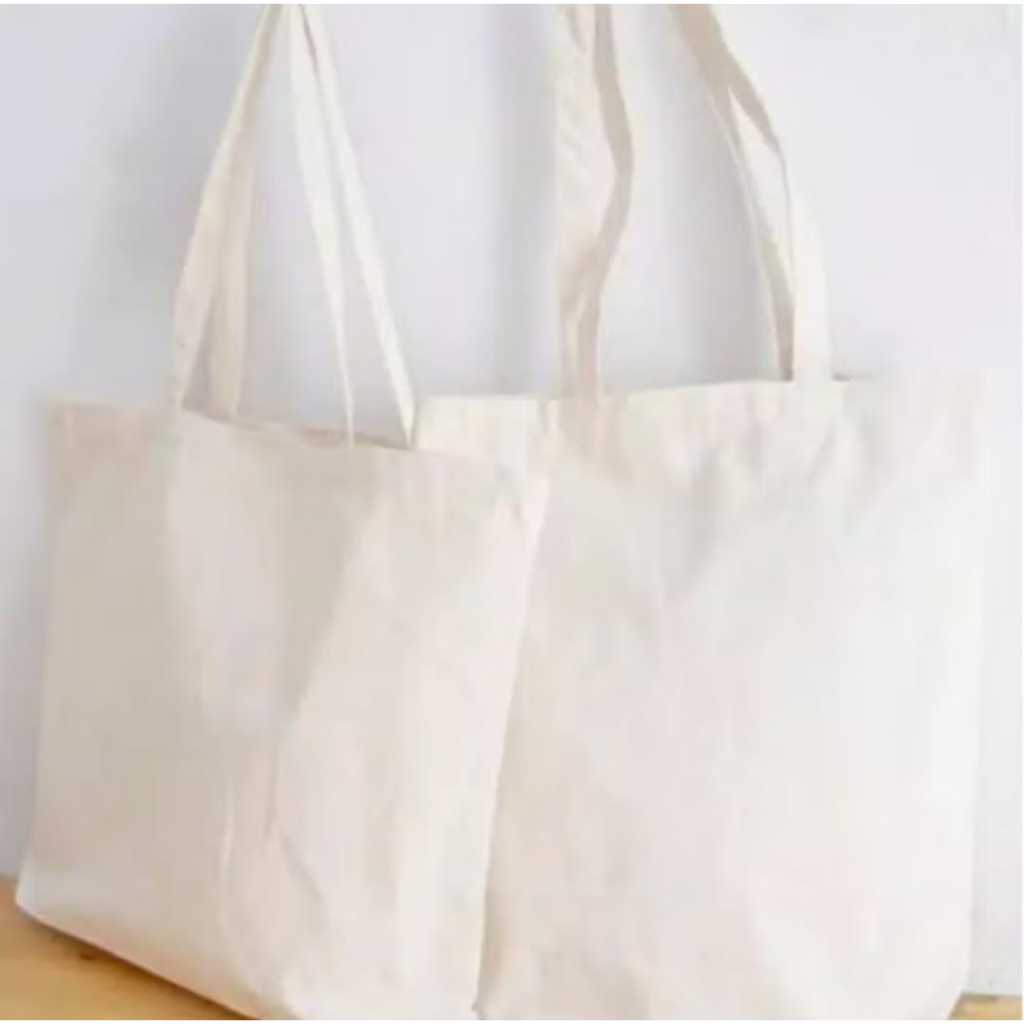 TOTE BAG KAIN BLACU POLOS CUSTOM/GOODIE BAG TAS SOUVENIR