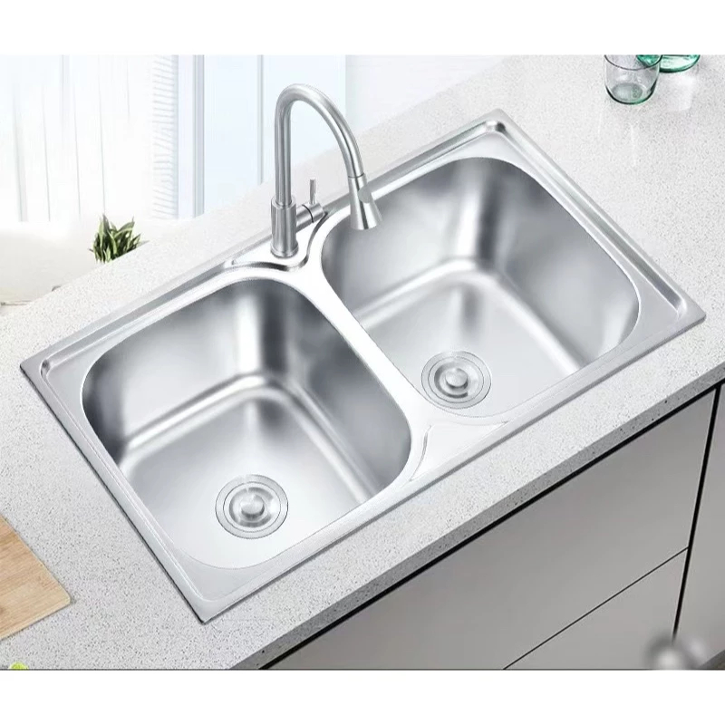 Wastafel Stainless Steel RINOKS tebal + afur + siphon selang