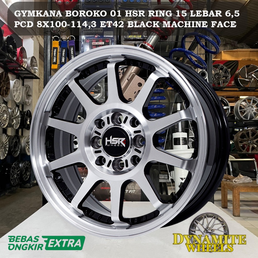 VELG MOBIL CELONG RING 15 HSR GYMKANA R15 LEBAR 6,5 UNTUK BRIO MOBILIO AVANZA YARIS
