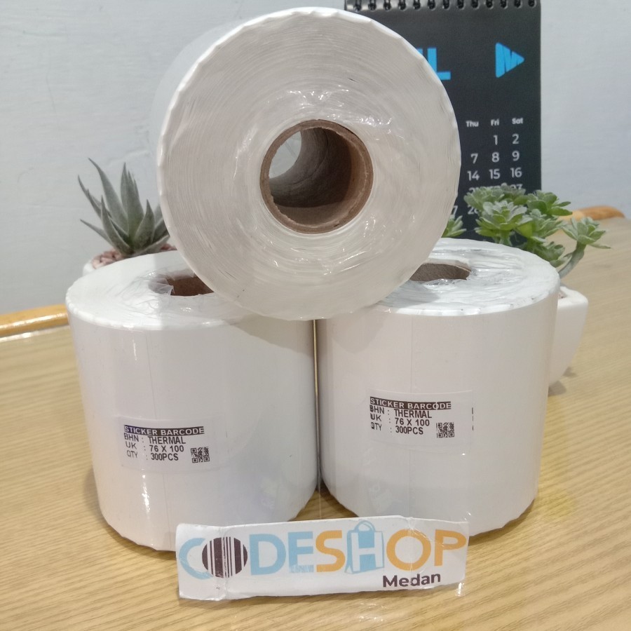

Label Yupo Thermal Custom Segala Ukuran Codeshop Stiker Barcode