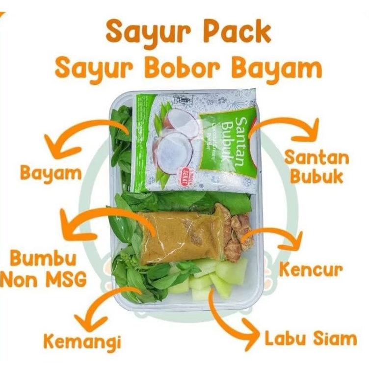 

KIRIM INSTAN Paket Sayur Potong Bobor Bayam / Sayur Bobor Bayam Pack