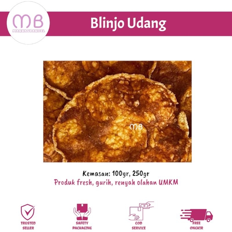 

Kerupuk Blinjo Emping Udang / Krupuk Emping Udang Laut Siap Makan Oleh - Oleh Khas Surabaya 100gr 250gr