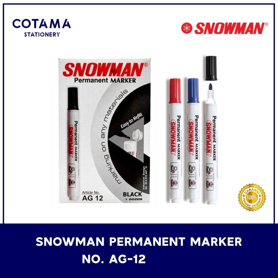 

Spidol Permanen Snowman Permanent Marker AG-12