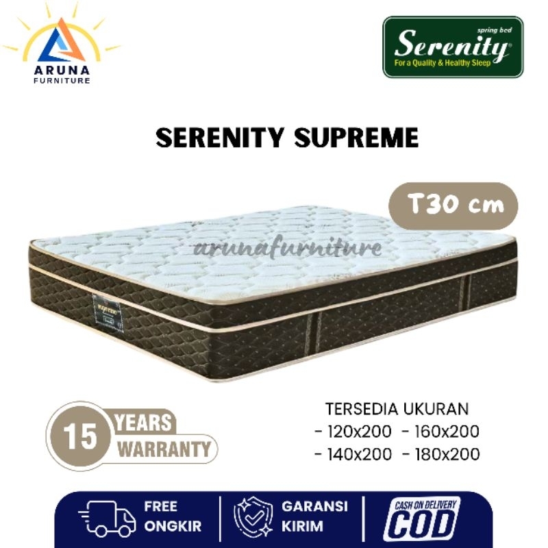 Springbed Serenity Supreme Tebal 30 Cm Kasur Spring Bed Elite Serenity Matras Kasur Murah