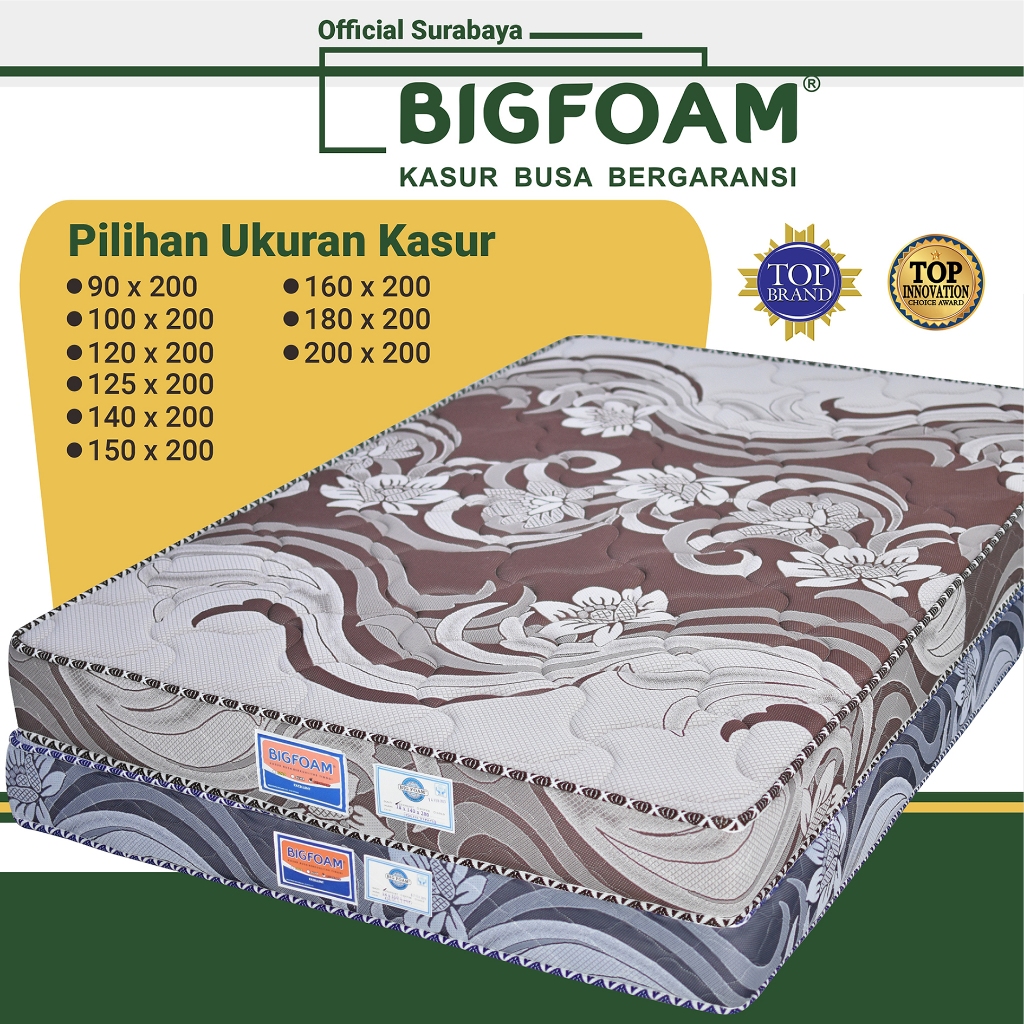 BIGFOAM Official Surabaya Kasur Busa / Spons Tipe Gold Dengan Quilting Premium