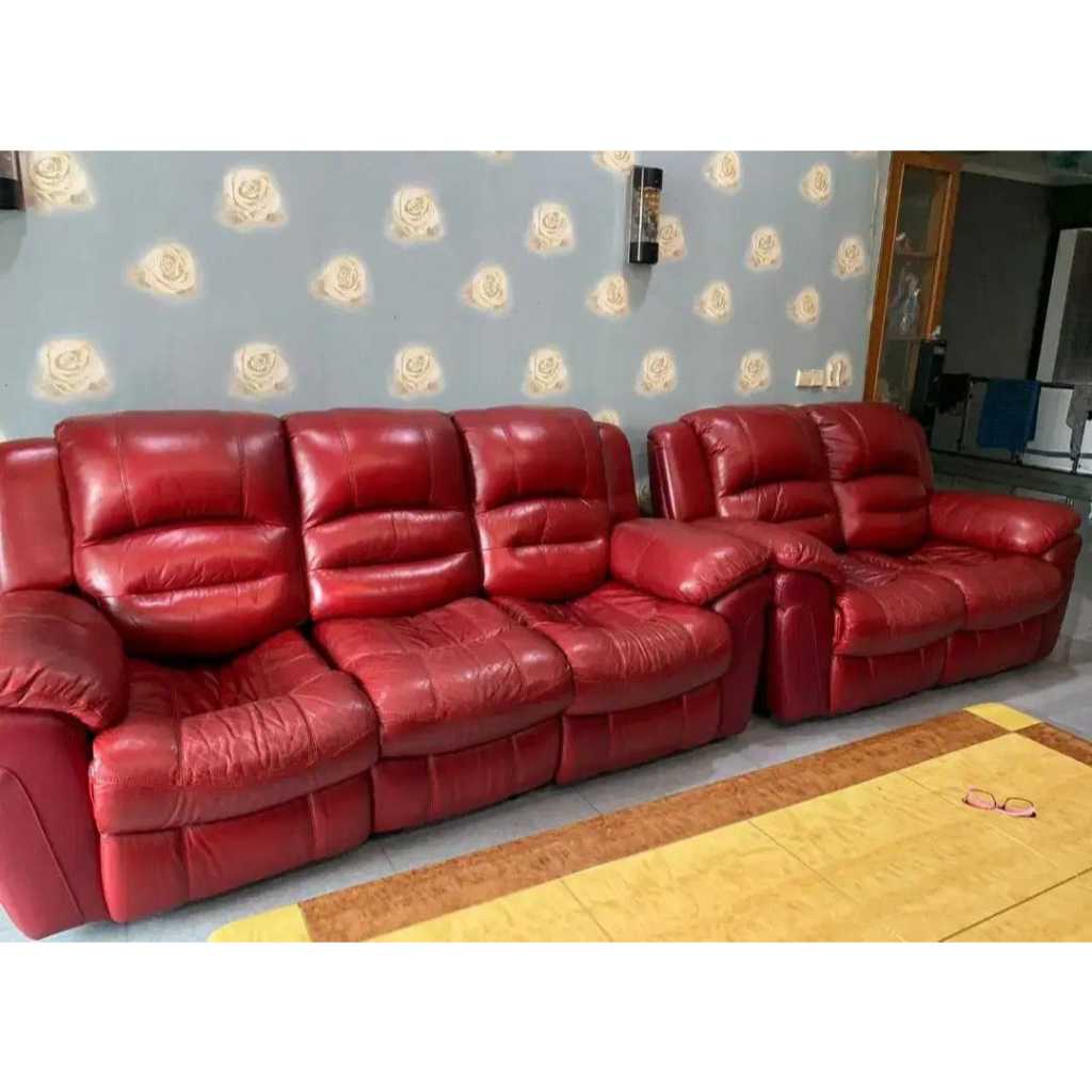 JUAL MURAH Sofa Kulit Asli/ Sofa Second Set 1, 2, 3 Seater
