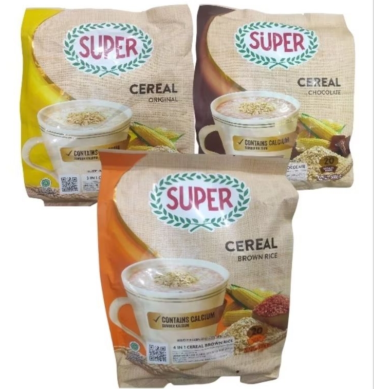 

Super instan cereal sereal import malaysia original / chocolate / brown rice 600gr