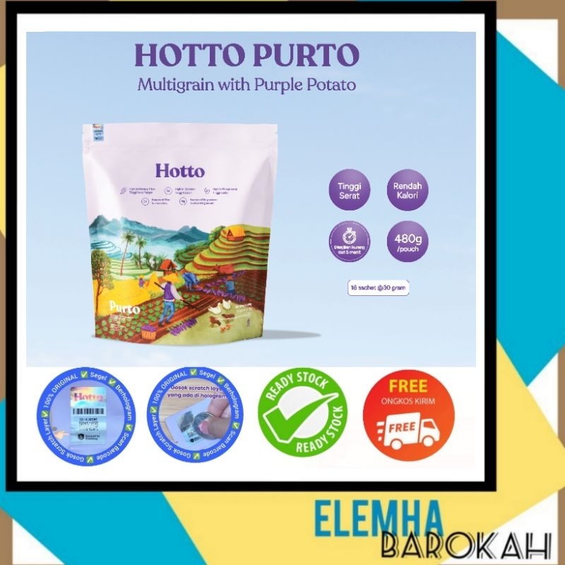 

GAJIAN SALE Hotto Purto Oat Multigrain Pouch Isi 16 Sachet Oat Sereal 100% Original Segel Berhologram