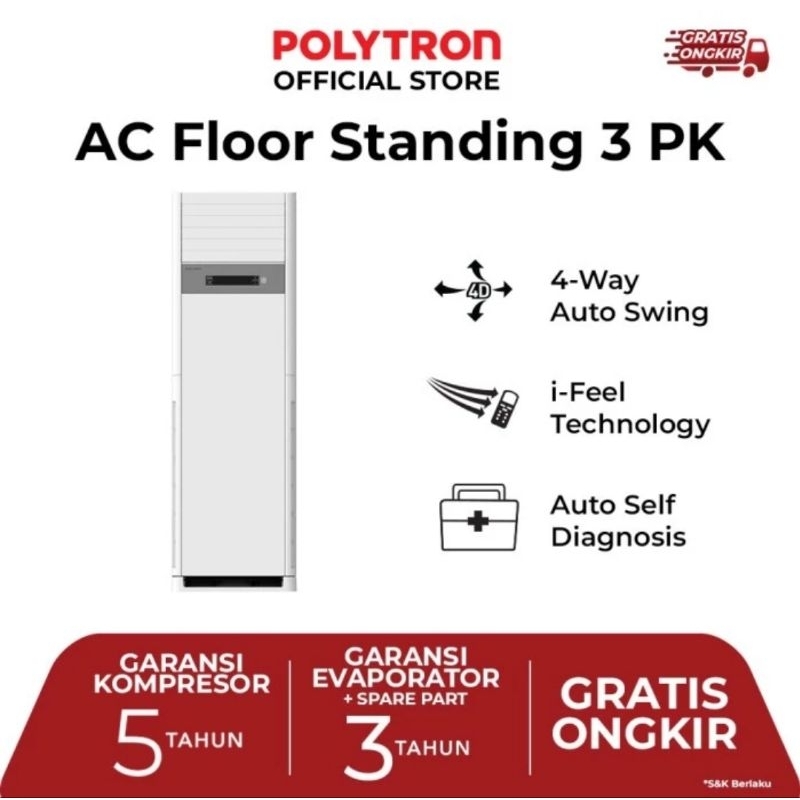 AC FLOOR STANDING POLYTRON 3PK PSF3032