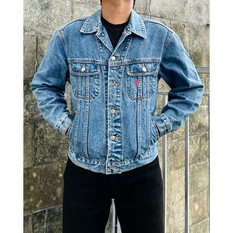 Vintage GL Heart trucker denim type 3 like lee riders blue jeans raw buckle