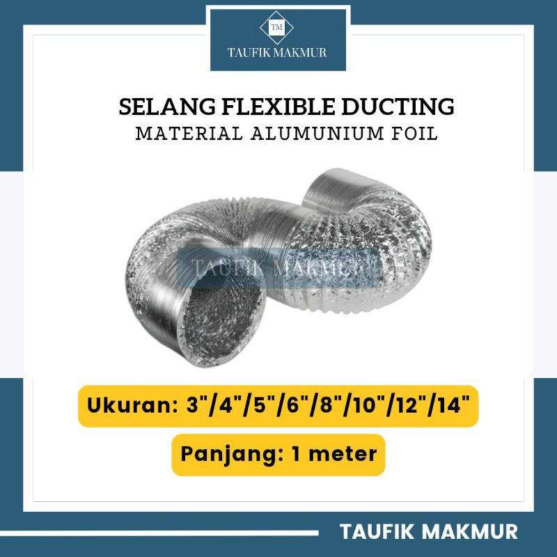 [1 Meter] Flexible Ducting Cerobong Asap/Pipa Exhaust Alumunium