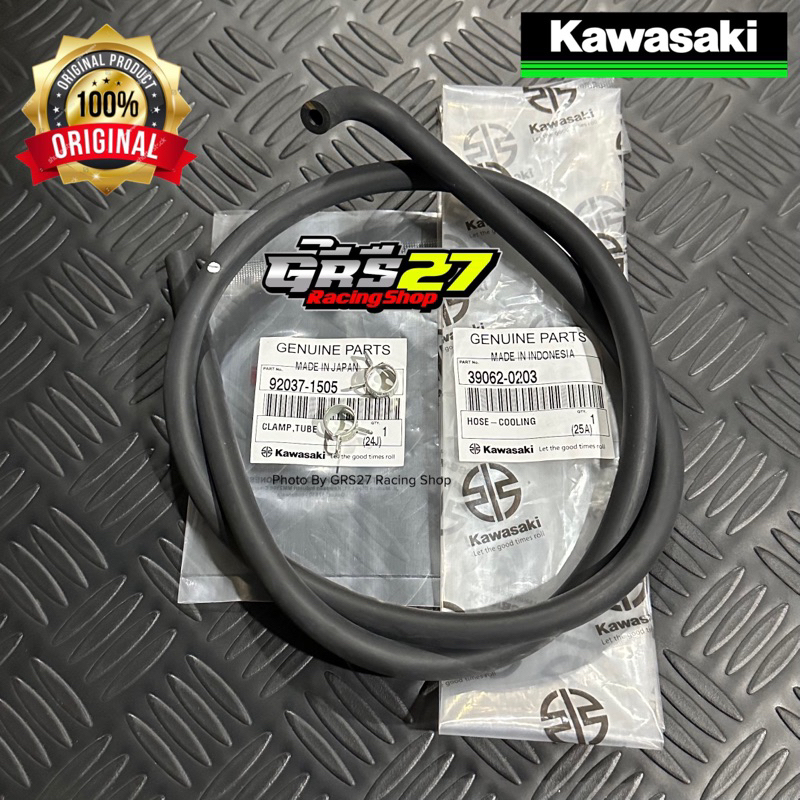 SELANG BOTOL TABUNG CADANGAN AIR RADIATOR NINJA R SS 150 HOSE COOLING 39062-0203 DAN CLAMP KLEM 9203
